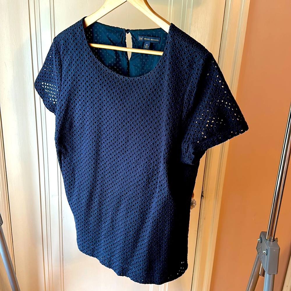 Navy Brooks Brothers blouse